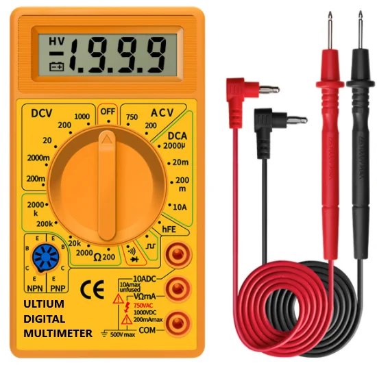 ULTIUM Multimeter, Digital Multimeter DT830d (Yellow Color