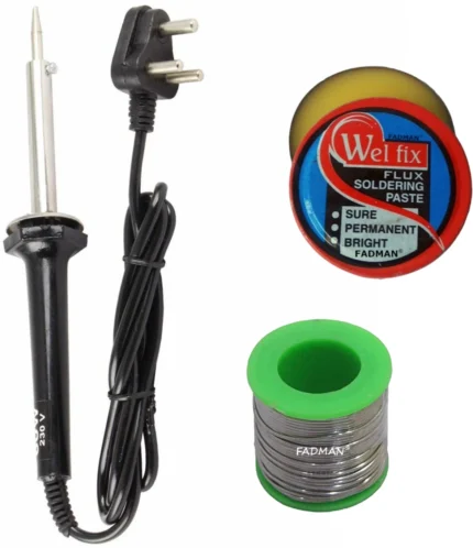SOLDERING PASTE FLUX | SOLDER WIRE | 60 W Simple (Flat Tip)